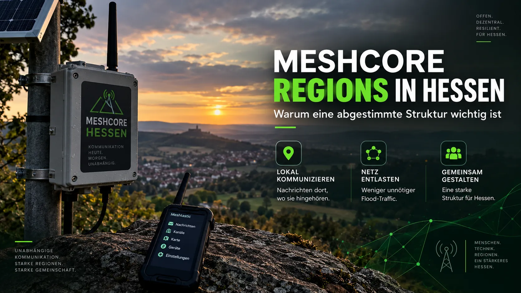 Meshcore Regionen in Hessen