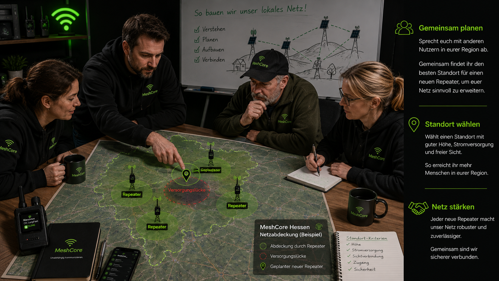Standortplanung der Repeater