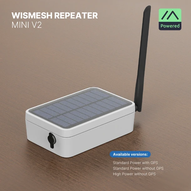 WisMesh Repeater Mini V2 - Solar-Powered IP67 MeshCote Repeater (EU868)